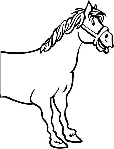 Front half of horse with halter vinyl sticker. Customize on line.       Agriculture Crops Farming Horse 003-0112  